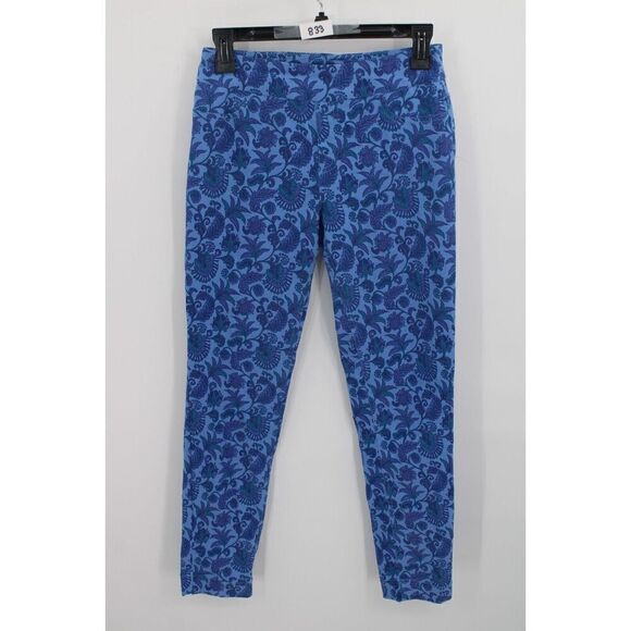Soft Surroundings 2AC10 Size XS Blue Paisley Print Pull On Pants - Picture 1 of 5